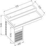 Diamond Element met gekoeld bovenblad, 2 niveaus, 3x gn 1 1 Diamond Element met gekoeld bovenblad, 2 niveaus, 3x gn 1 1
