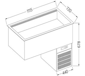 Diamond Element met gekoelde kuip, geventileerd, 3x gn 1 1