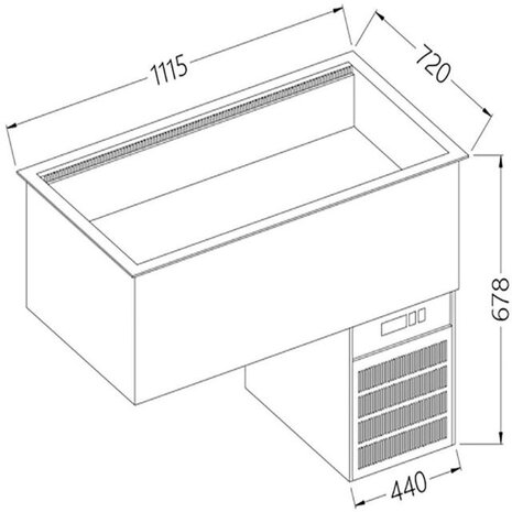 Diamond Element met gekoelde kuip, geventileerd, 3x gn 1 1 | DI/RCX12-PVV