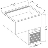 Diamond Element met gekoelde kuip, geventileerd, 2x gn 1 1 Diamond Element met gekoelde kuip, geventileerd, 2x gn 1 1
