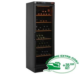 Diamond Geventileerde wijnkast vitrine, 380 liter, zwart Diamond Geventileerde wijnkast vitrine, 380 liter, zwart