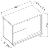 Diamond Achter meubel hoek rechts neutraal