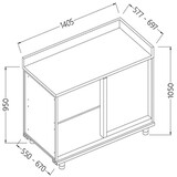 Diamond Achter meubel hoek rechts neutraal