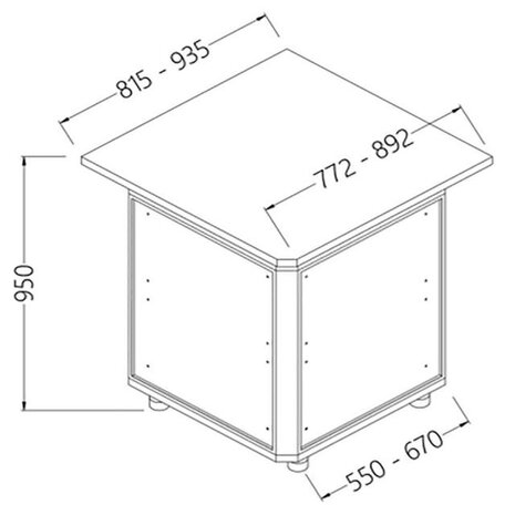 Diamond Neutrale bar toonbanken_kassa gedeelte 90° (gesloten) | CC90X/5 Diamond Neutrale bar toonbanken_kassa gedeelte 90° (gesloten) | CC90X/5