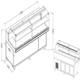 Diamond Vitrinetoonbank snack warm