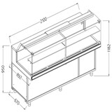 Diamond Gekoelde uitstaltoonbank en & gn, lage ruit , statisch, zonder reserve Diamond Gekoelde uitstaltoonbank en & gn, lage ruit , statisch, zonder reserve