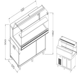 Diamond Vitrinetoonbank snack warm Diamond Vitrinetoonbank snack warm