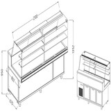 Diamond Vitrinetoonbank snack warm