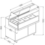 Diamond Toonbank vitrine snack saladette_hoge ruiten, groep op afstand Diamond Toonbank vitrine snack saladette_hoge ruiten, groep op afstand