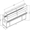 Diamond Statische gekoelde toonbankvitrine voor snacks_hoge ruiten, groep op afstand | SA25XR Diamond Statische gekoelde toonbankvitrine voor snacks_hoge ruiten, groep op afstand | SA25XR