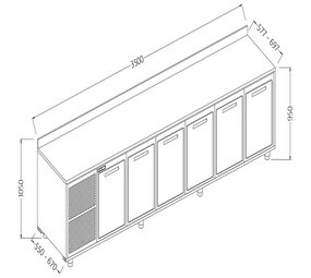 Diamond Neutraal achter meubel, opstaande boord Diamond Neutraal achter meubel, opstaande boord