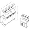 Diamond Geventileerde gekoelde vitrines voor snacks_lage ruiten, groep op afstand, met reserve | VB17XR/R Diamond Geventileerde gekoelde vitrines voor snacks_lage ruiten, groep op afstand, met reserve | VB17XR/R