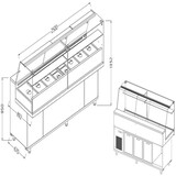 Diamond Toonbank vitrine snack saladette met reserve _hoge ruiten, met groep Diamond Toonbank vitrine snack saladette met reserve _hoge ruiten, met groep