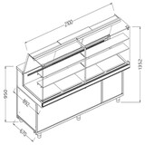 Diamond Geventileerde gekoelde vitrines voor snacks_hoge ruiten, groep op afstand, zonder reserve Diamond Geventileerde gekoelde vitrines voor snacks_hoge ruiten, groep op afstand, zonder reserve