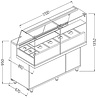 Diamond Toonbank vitrine snack saladette_hoge ruiten, groep op afstand | VA17XGR Diamond Toonbank vitrine snack saladette_hoge ruiten, groep op afstand | VA17XGR