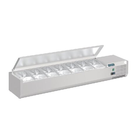 Polar G-serie opzetkoelvitrine met deksel 7x gn 1 4 | FA855 Polar G-serie opzetkoelvitrine met deksel 7x gn 1 4 | FA855