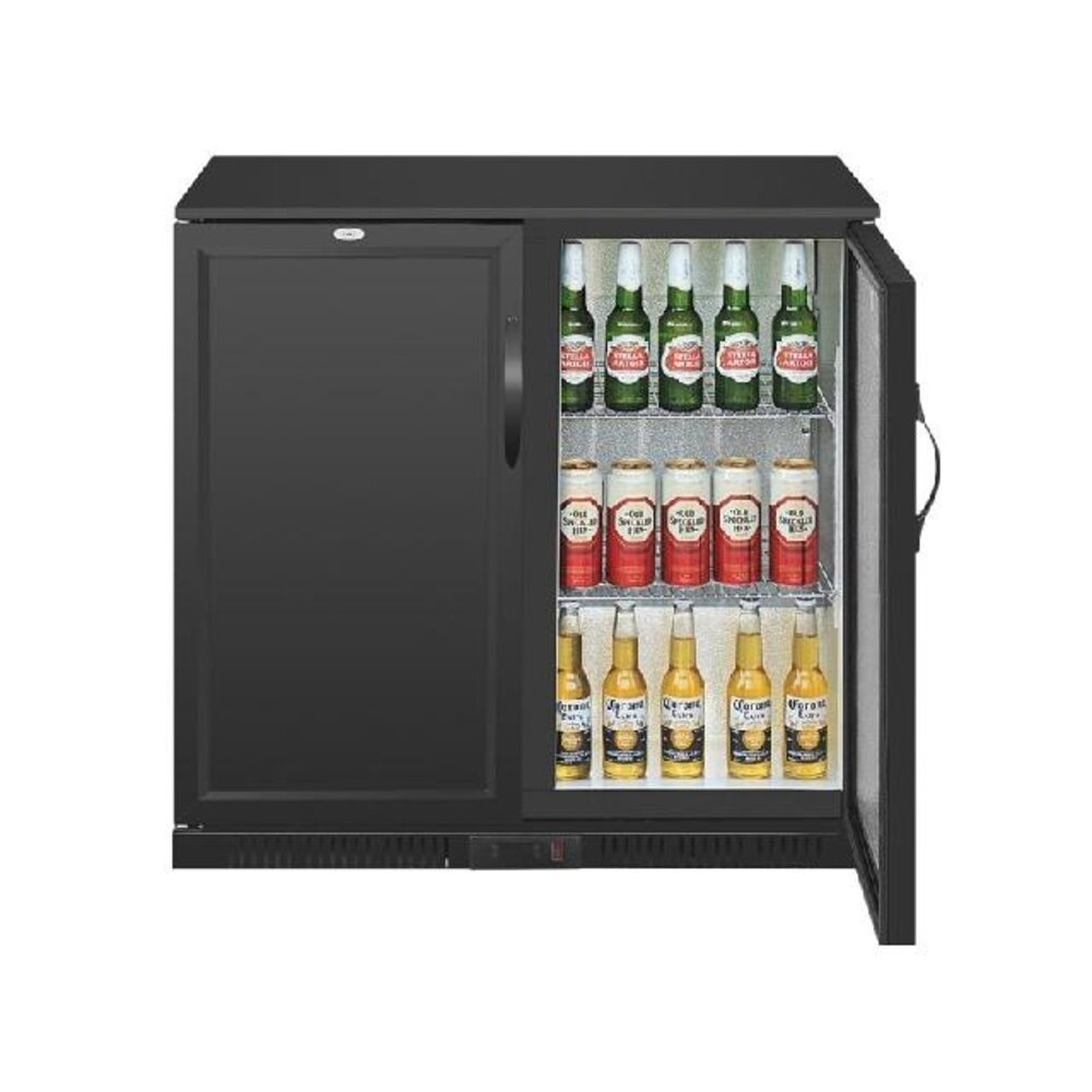 Polar G-serie 2-deurs barkoeling met blinde klapdeuren zwart 208l | GL016 Polar G-serie 2-deurs barkoeling met blinde klapdeuren zwart 208l | GL016