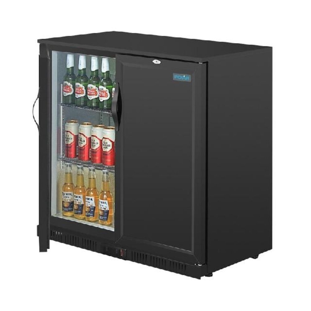 Polar G-serie 2-deurs barkoeling met blinde klapdeuren zwart 208l | GL016 Polar G-serie 2-deurs barkoeling met blinde klapdeuren zwart 208l | GL016