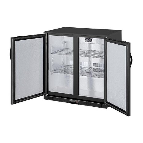 Polar G-serie 2-deurs barkoeling met blinde klapdeuren zwart 208l | GL016 Polar G-serie 2-deurs barkoeling met blinde klapdeuren zwart 208l | GL016