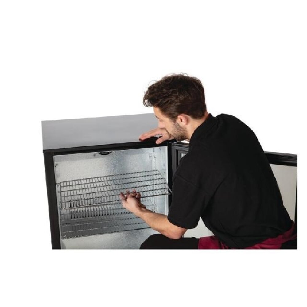 Polar G-serie laag model gekoelde bardisplay met klapdeur zwart 128l | GL011 Polar G-serie laag model gekoelde bardisplay met klapdeur zwart 128l | GL011