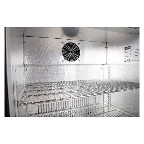 Polar G-serie laag model gekoelde bardisplay met klapdeur zwart 128l | GL011 Polar G-serie laag model gekoelde bardisplay met klapdeur zwart 128l | GL011