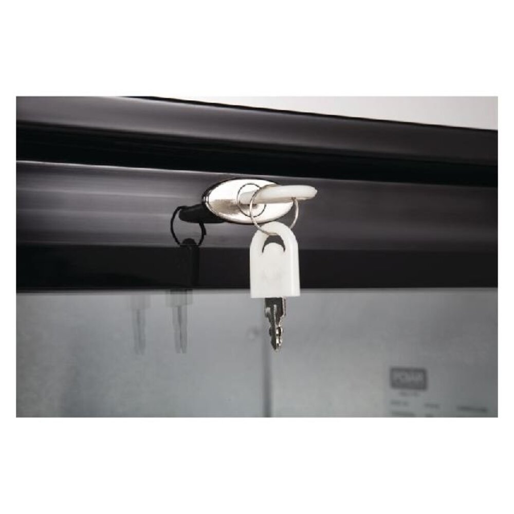 Polar G-serie laag model gekoelde bardisplay met klapdeur zwart 128l | GL011 Polar G-serie laag model gekoelde bardisplay met klapdeur zwart 128l | GL011