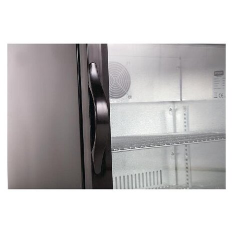 Polar G-serie laag model gekoelde bardisplay met klapdeur zwart 128l | GL011 Polar G-serie laag model gekoelde bardisplay met klapdeur zwart 128l | GL011