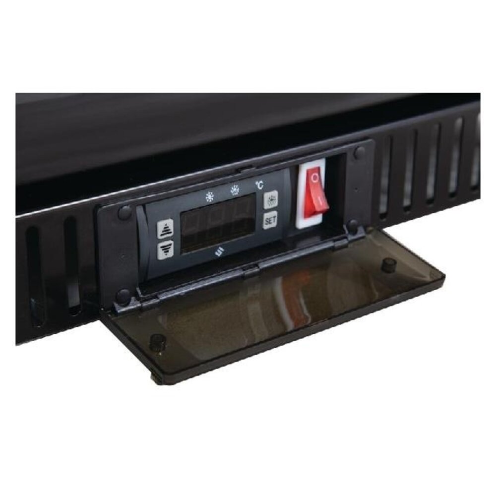 Polar G-serie laag model gekoelde bardisplay met klapdeur zwart 128l | GL011 Polar G-serie laag model gekoelde bardisplay met klapdeur zwart 128l | GL011