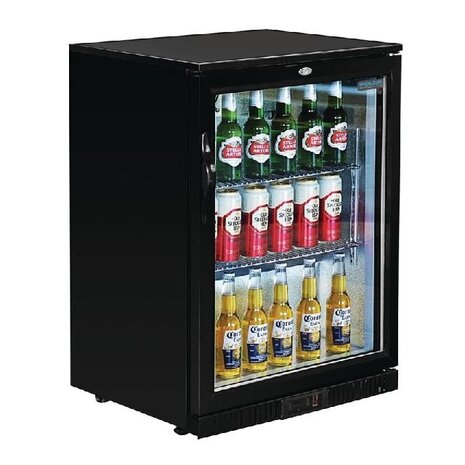 Polar G-serie laag model gekoelde bardisplay met klapdeur zwart 128l | GL011 Polar G-serie laag model gekoelde bardisplay met klapdeur zwart 128l | GL011
