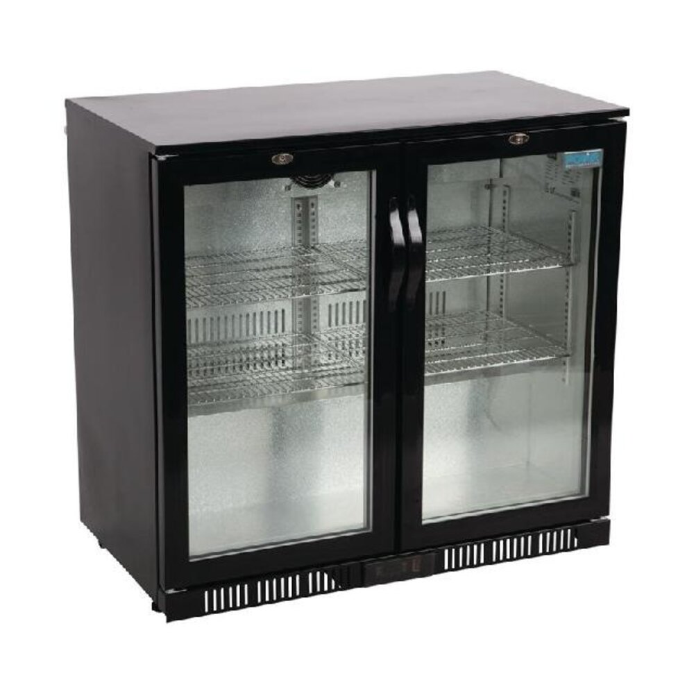 Polar G-serie 2-deurs barkoeling met klapdeuren zwart 198l | GL012 Polar G-serie 2-deurs barkoeling met klapdeuren zwart 198l | GL012