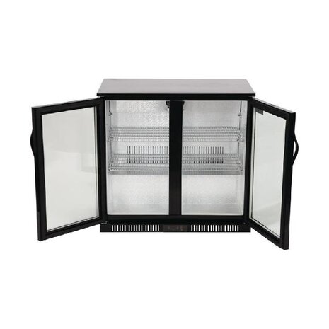 Polar G-serie 2-deurs barkoeling met klapdeuren zwart 198l | GL012 Polar G-serie 2-deurs barkoeling met klapdeuren zwart 198l | GL012