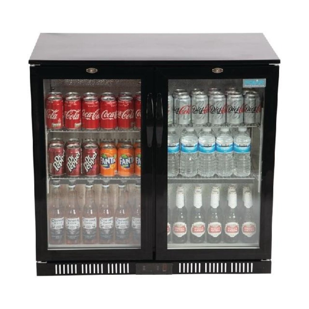 Polar G-serie 2-deurs barkoeling met klapdeuren zwart 198l | GL012 Polar G-serie 2-deurs barkoeling met klapdeuren zwart 198l | GL012