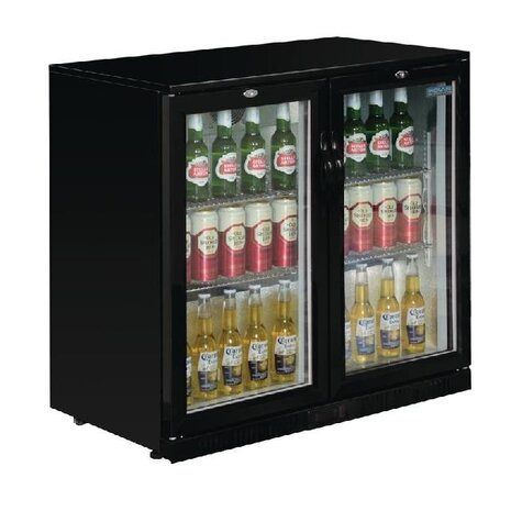 Polar G-serie 2-deurs barkoeling met klapdeuren zwart 208l | GL002 Polar G-serie 2-deurs barkoeling met klapdeuren zwart 208l | GL002