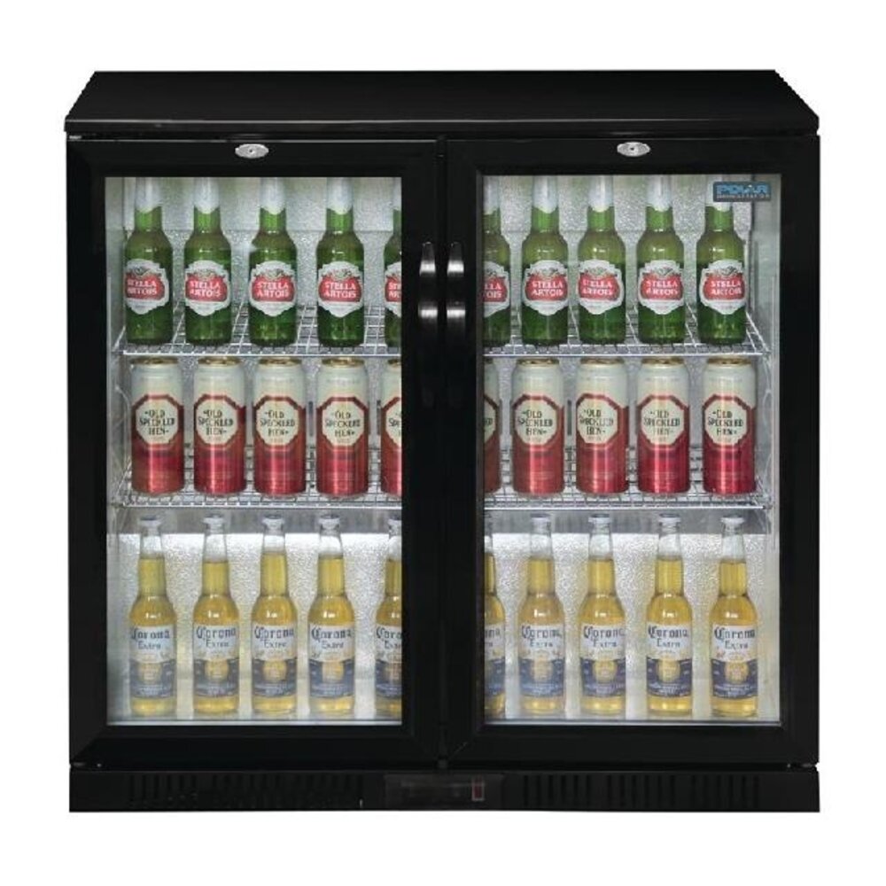 Polar G-serie 2-deurs barkoeling met klapdeuren zwart 208l | GL002 Polar G-serie 2-deurs barkoeling met klapdeuren zwart 208l | GL002