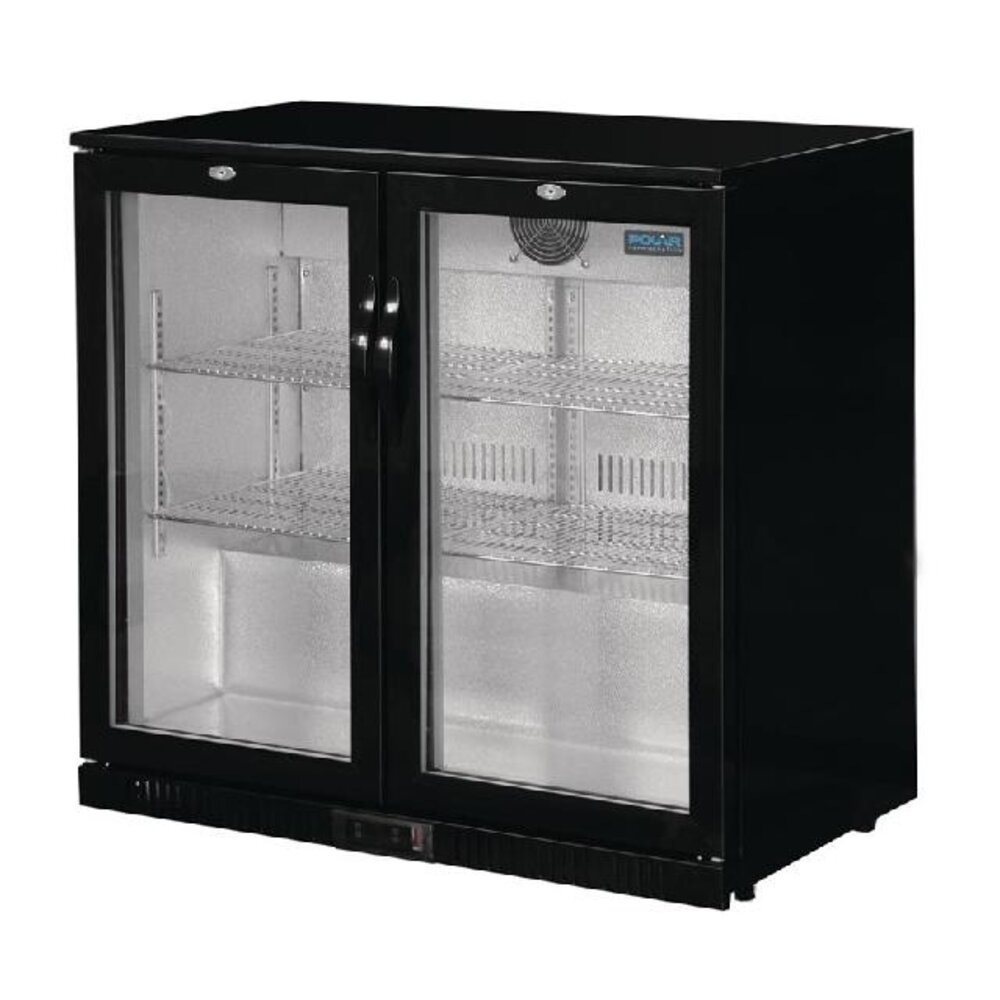 Polar G-serie 2-deurs barkoeling met klapdeuren zwart 208l | GL002 Polar G-serie 2-deurs barkoeling met klapdeuren zwart 208l | GL002
