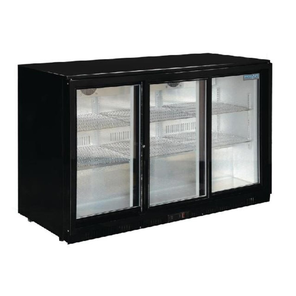 Polar G-serie 3-deurs barkoeling met schuifdeuren zwart 330l | GL006 Polar G-serie 3-deurs barkoeling met schuifdeuren zwart 330l | GL006