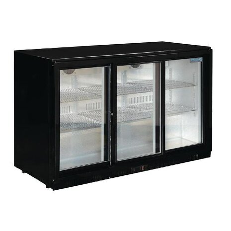 Polar G-serie 3-deurs barkoeling met schuifdeuren zwart 330l | GL006 Polar G-serie 3-deurs barkoeling met schuifdeuren zwart 330l | GL006