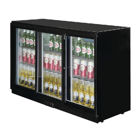 Polar G-serie 3-deurs barkoeling met schuifdeuren zwart 330l | GL006 Polar G-serie 3-deurs barkoeling met schuifdeuren zwart 330l | GL006