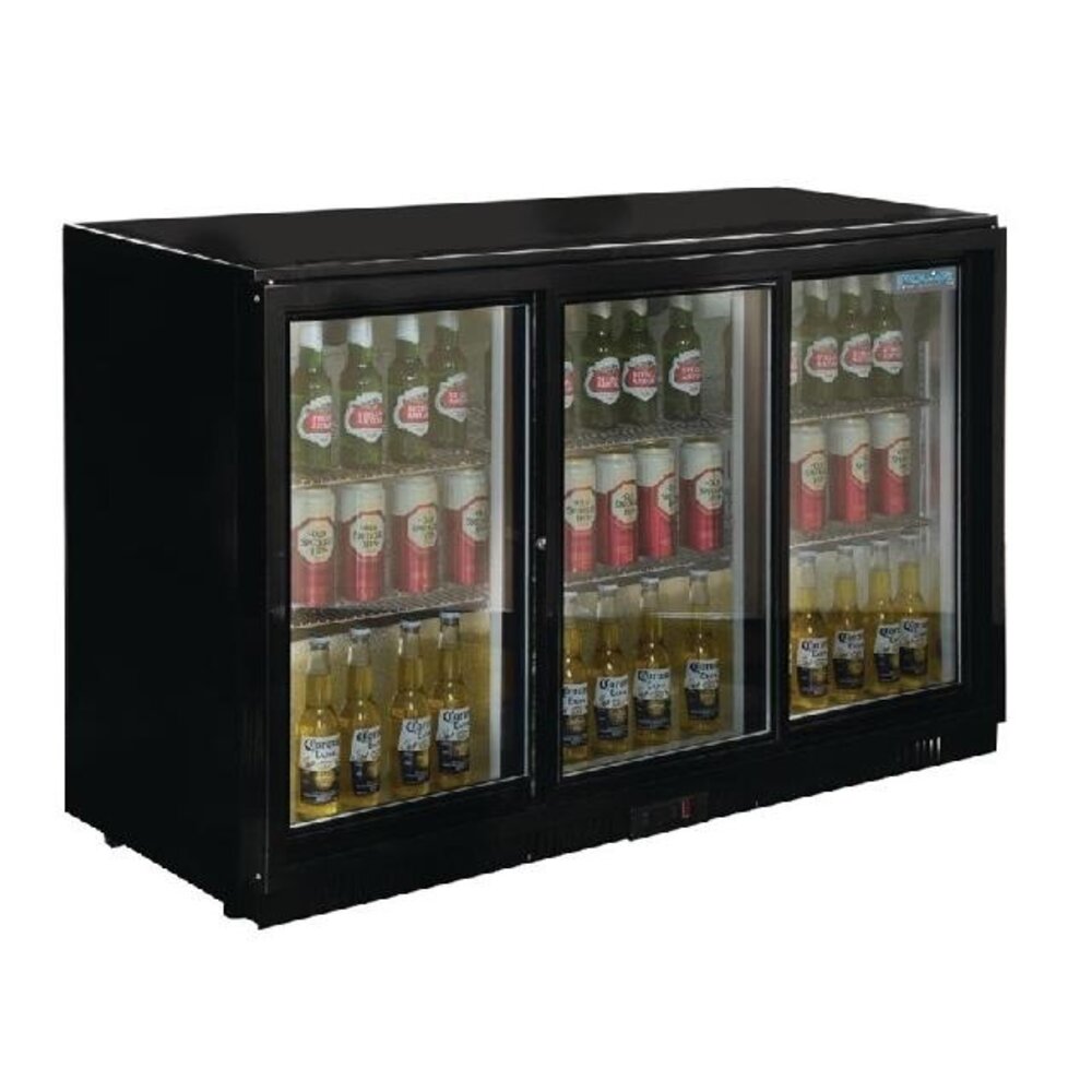 Polar G-serie 3-deurs barkoeling met schuifdeuren zwart 330l | GL006 Polar G-serie 3-deurs barkoeling met schuifdeuren zwart 330l | GL006