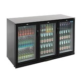 Polar G-serie 3-deurs barkoeling met klapdeuren zwart 330l Polar G-serie 3-deurs barkoeling met klapdeuren zwart 330l