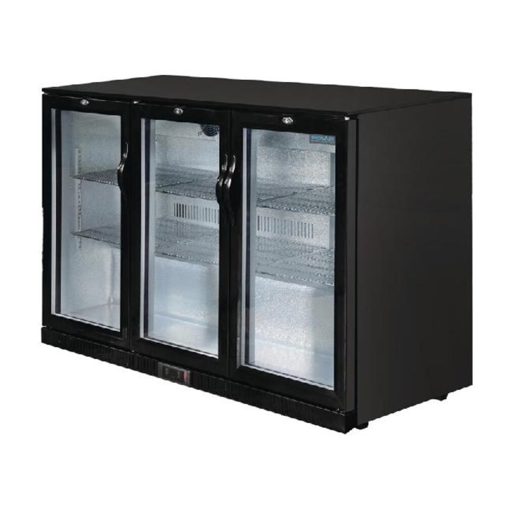 Polar G-serie 3-deurs barkoeling met klapdeuren zwart 330l | GL004 Polar G-serie 3-deurs barkoeling met klapdeuren zwart 330l | GL004