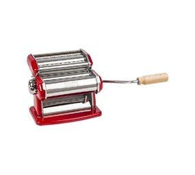 Imperia Verchroomd stalen pastamachine rood Imperia Verchroomd stalen pastamachine rood