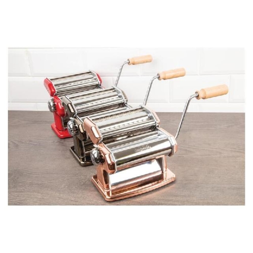 Imperia Verchroomd stalen pastamachine rood | DA426 Imperia Verchroomd stalen pastamachine rood | DA426
