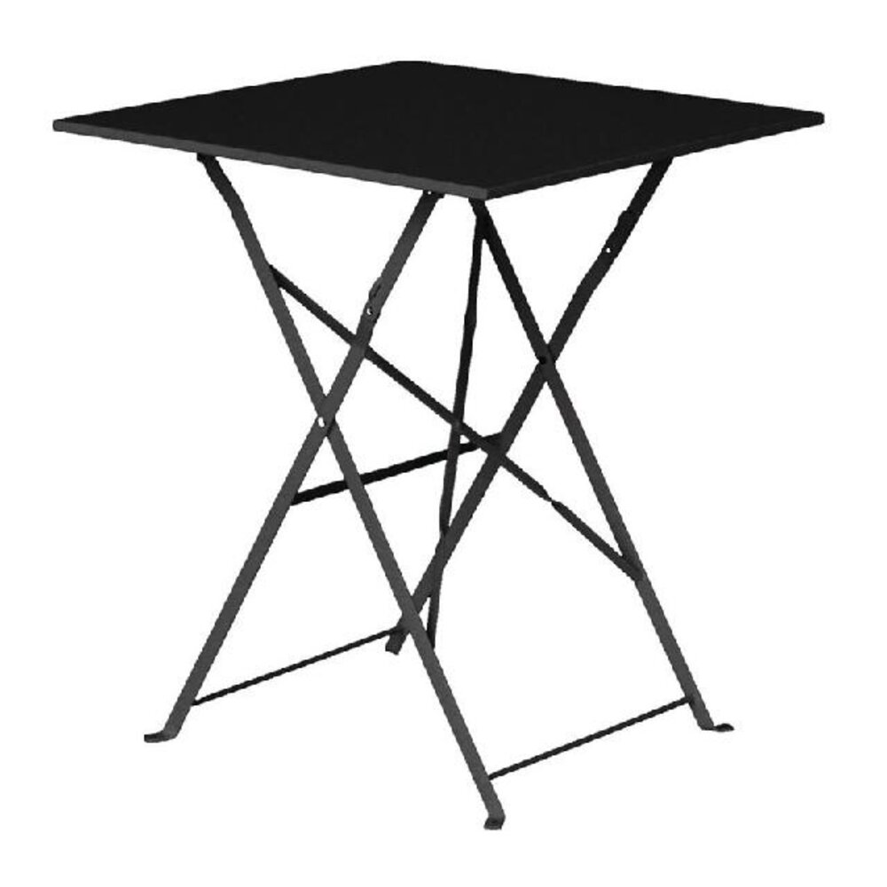 Bolero Vierkante opklapbare stalen tafel zwart 60cm | GK989 Bolero Vierkante opklapbare stalen tafel zwart 60cm | GK989