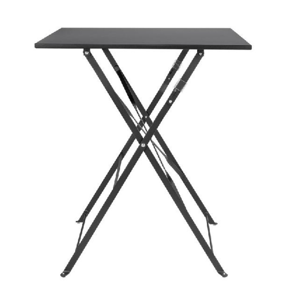 Bolero Vierkante opklapbare stalen tafel zwart 60cm | GK989 Bolero Vierkante opklapbare stalen tafel zwart 60cm | GK989