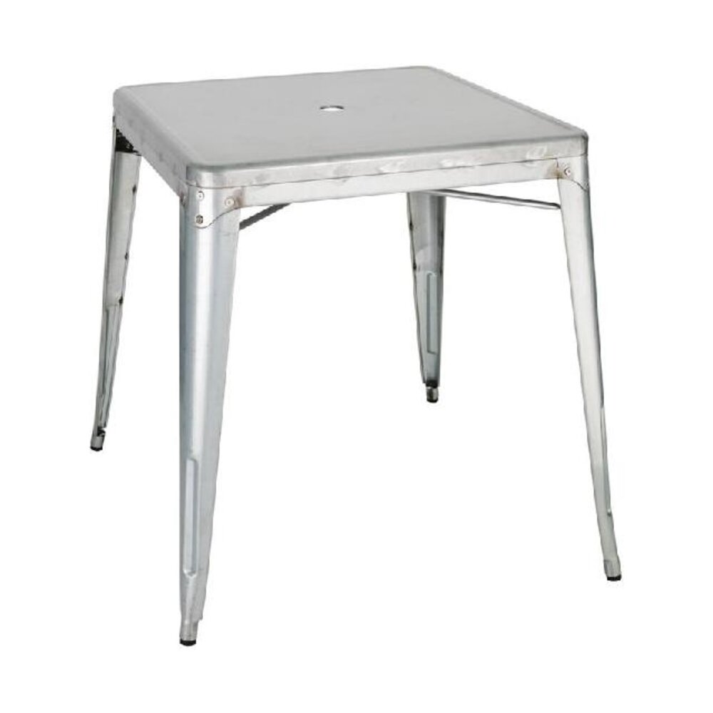 Bolero Bistro gegalvaniseerd stalen tafel vierkant 668mm | GC866
