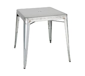 Bolero Bistro gegalvaniseerd stalen tafel vierkant 668mm Bolero Bistro gegalvaniseerd stalen tafel vierkant 668mm
