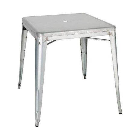 Bolero Bistro gegalvaniseerd stalen tafel vierkant 668mm | GC866