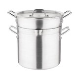 Vogue Aluminium pan met au bain marie inzet 10l