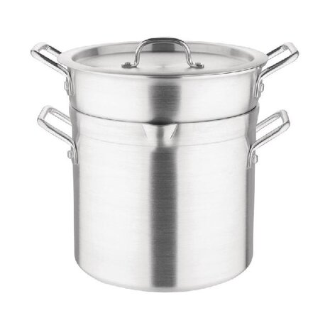 Vogue Aluminium pan met au bain marie inzet 10l | K645 Vogue Aluminium pan met au bain marie inzet 10l | K645